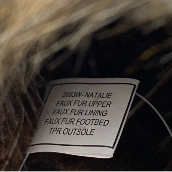 Bearpaw Plush Slippers Leopard Print Faux Fur Slides Brown Size Large 9/… - Picture 5 of 8